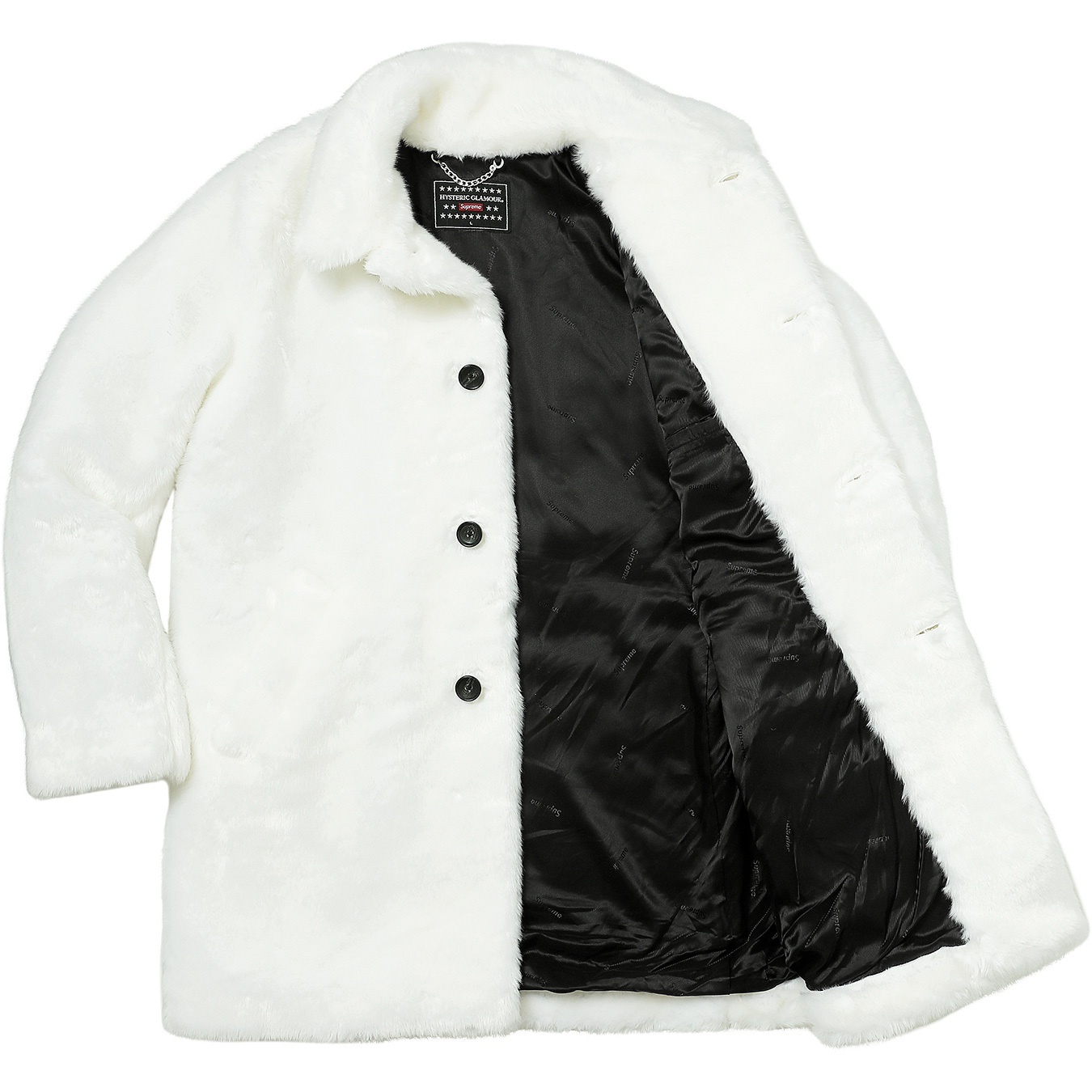 Supreme/HYSTERIC GLAMOUR Fuck You Faux Fur Coat view 7